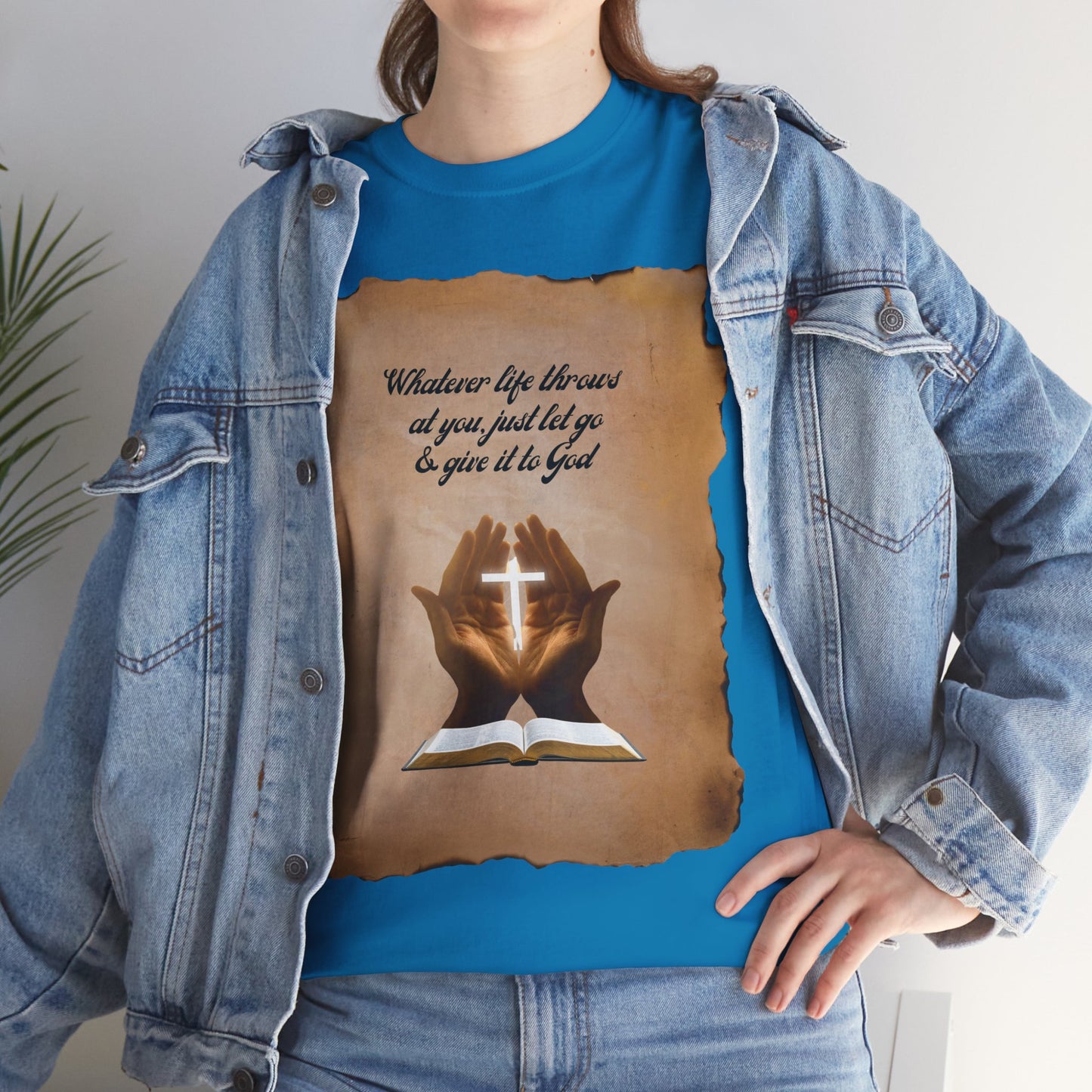 Christian Vintage Tee - "Give It To God" Retro Faith Shirt | Everyday Rebel Co.